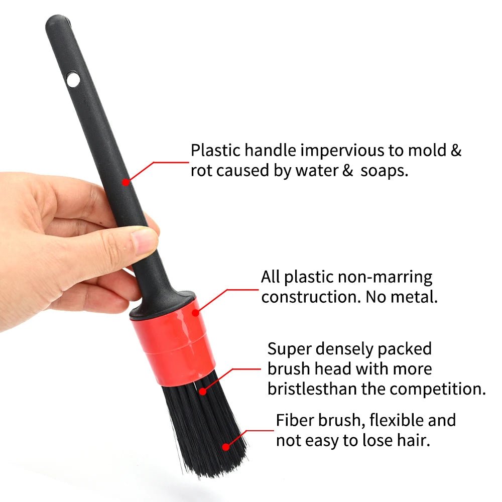 Firm Bristle 5pcs Car Detailing Brush Set ShineShop.xyz.