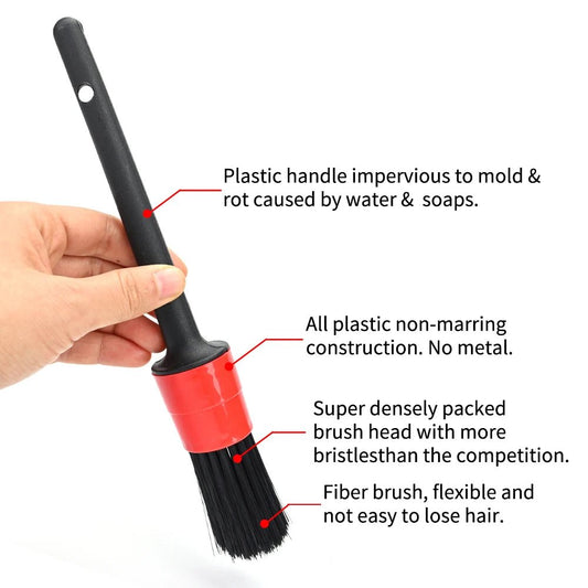Firm Bristle 5pcs Car Detailing Brush Set ShineShop.xyz.