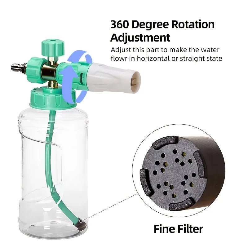 High Pressure Washer Foam Cannon - 1/4 Inch Quick Connect - 4 Colors Available ShineShop.xyz.