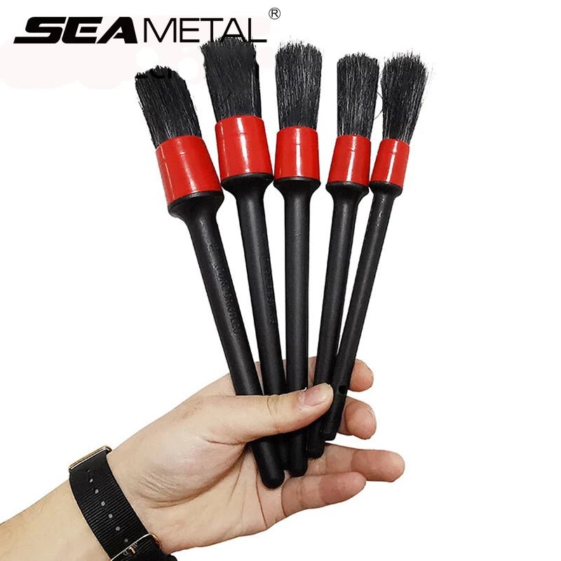 Medium Bristle 5pcs Car Detailing Brush Set ShineShop.xyz.