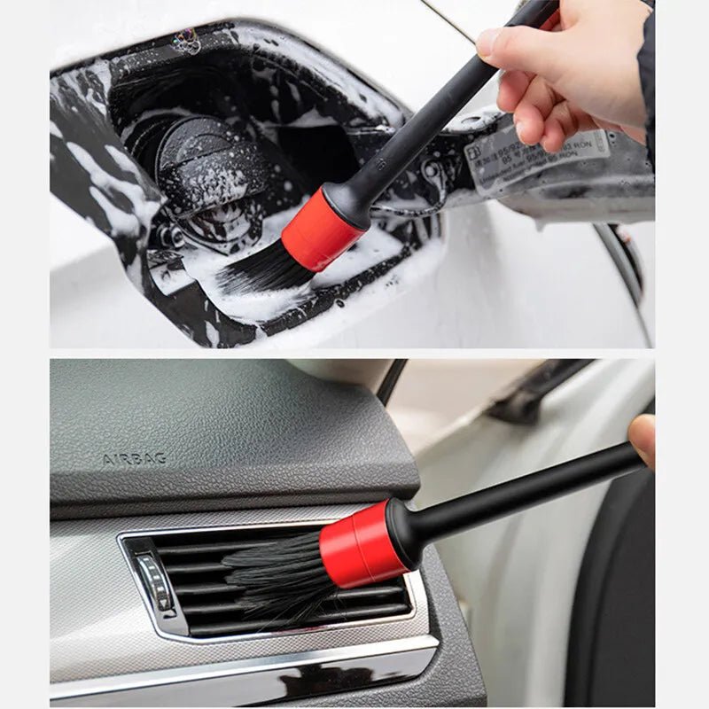 Medium Bristle 5pcs Car Detailing Brush Set ShineShop.xyz.
