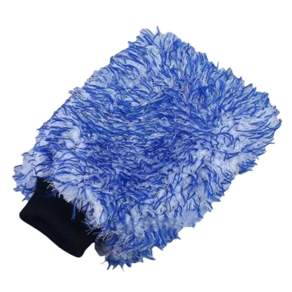 Microfiber Car Washing Mitt Ultra Soft Plush Cleaning Glove Double-sided - SHINE SHOP