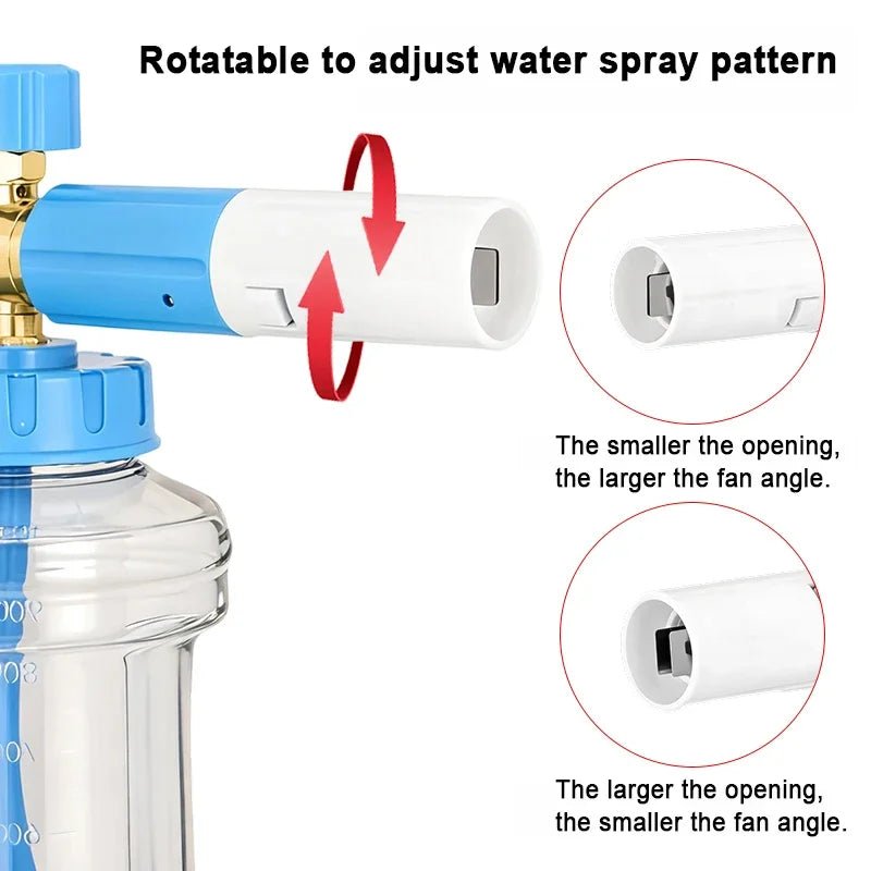 New Blue Foam Cannon Kit with Stubby Car Wash Gun, Nozzle Set - Choose Your Adapter ShineShop.xyz.