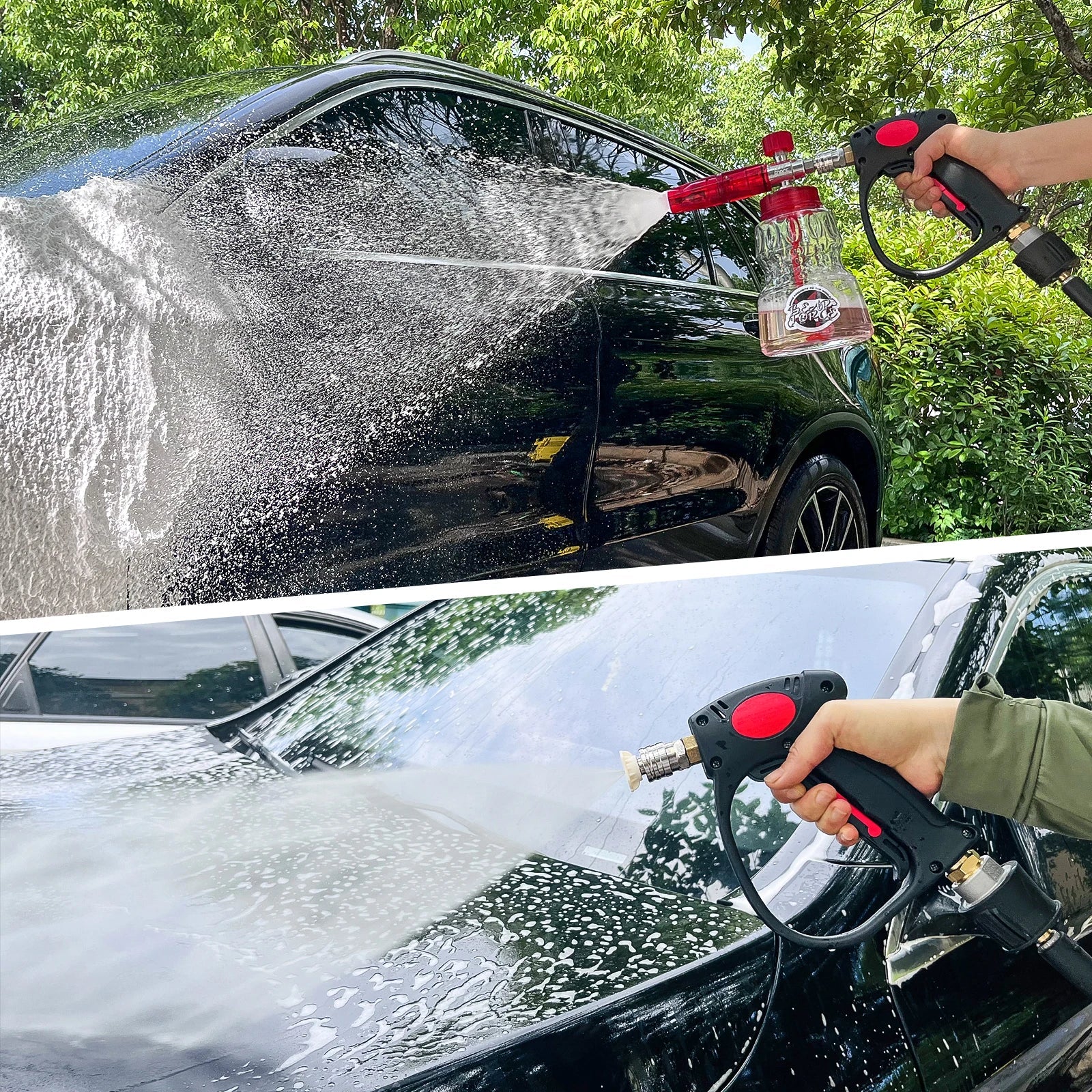 Premium Foam Cannon + Swiveling Stubby Sprayer Pistol Combo ShineShop.xyz.