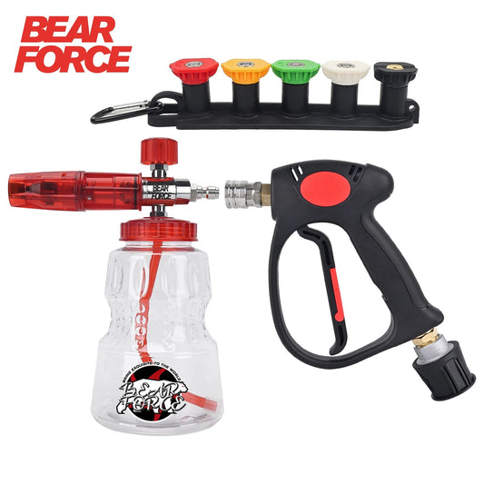 Premium Foam Cannon + Swiveling Stubby Sprayer Pistol Combo ShineShop.xyz.