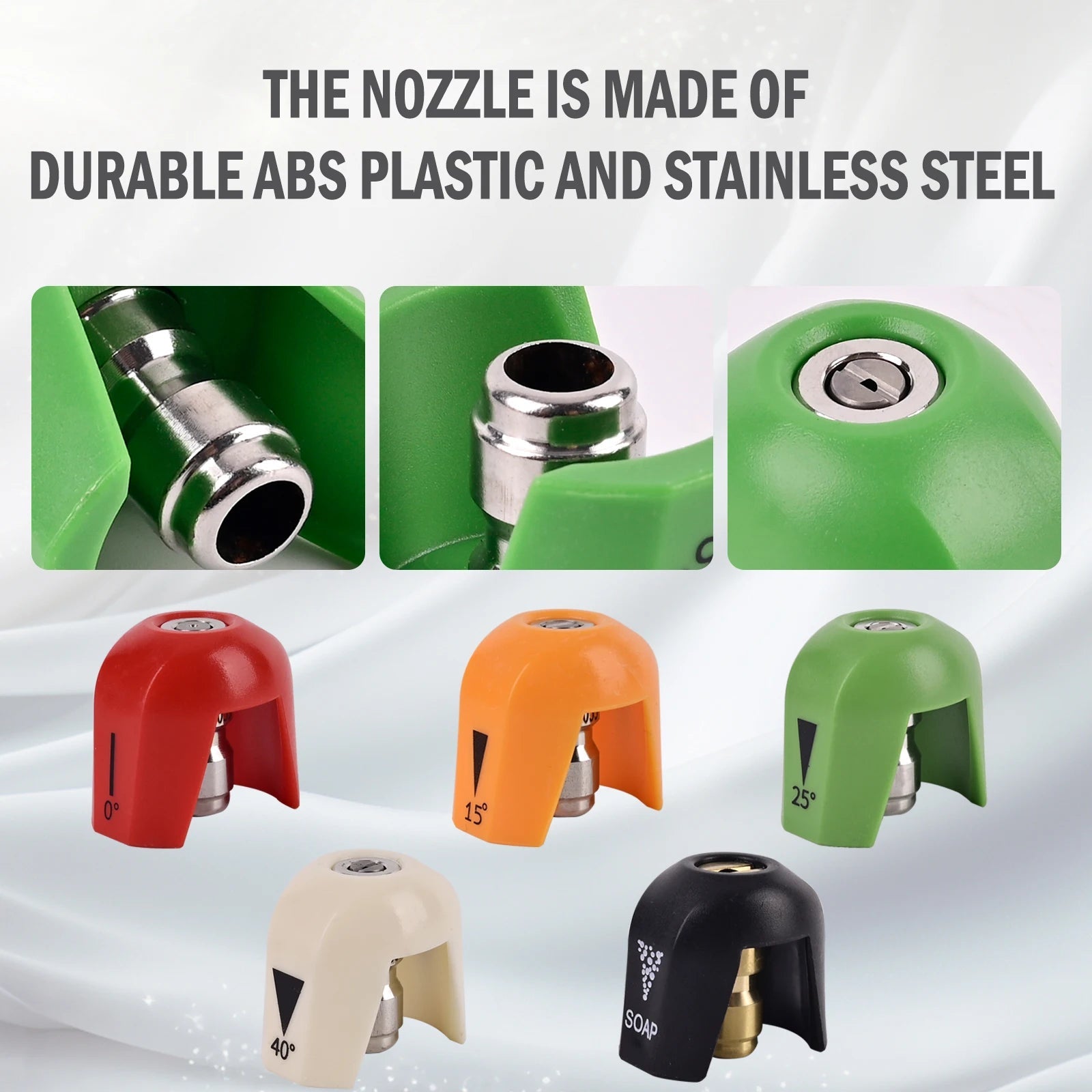 5pc. Pressure Washer Nozzle Tips Set - 1/4 Quick Connect ShineShop.xyz.