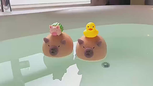 Capybara Cute Gentle Exfoliating Massage Cleaning Bath Sponge Ball Soft Foaming Scrubber
