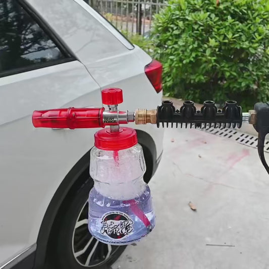 BearForce Car Wash Foam Cannon for Pressure Washer - 1/4” Quick Connect - RED