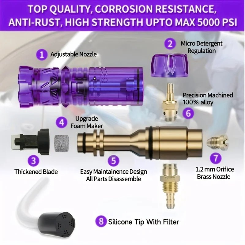 Purple Pressure Washer Foam Cannon ShineShop.xyz.