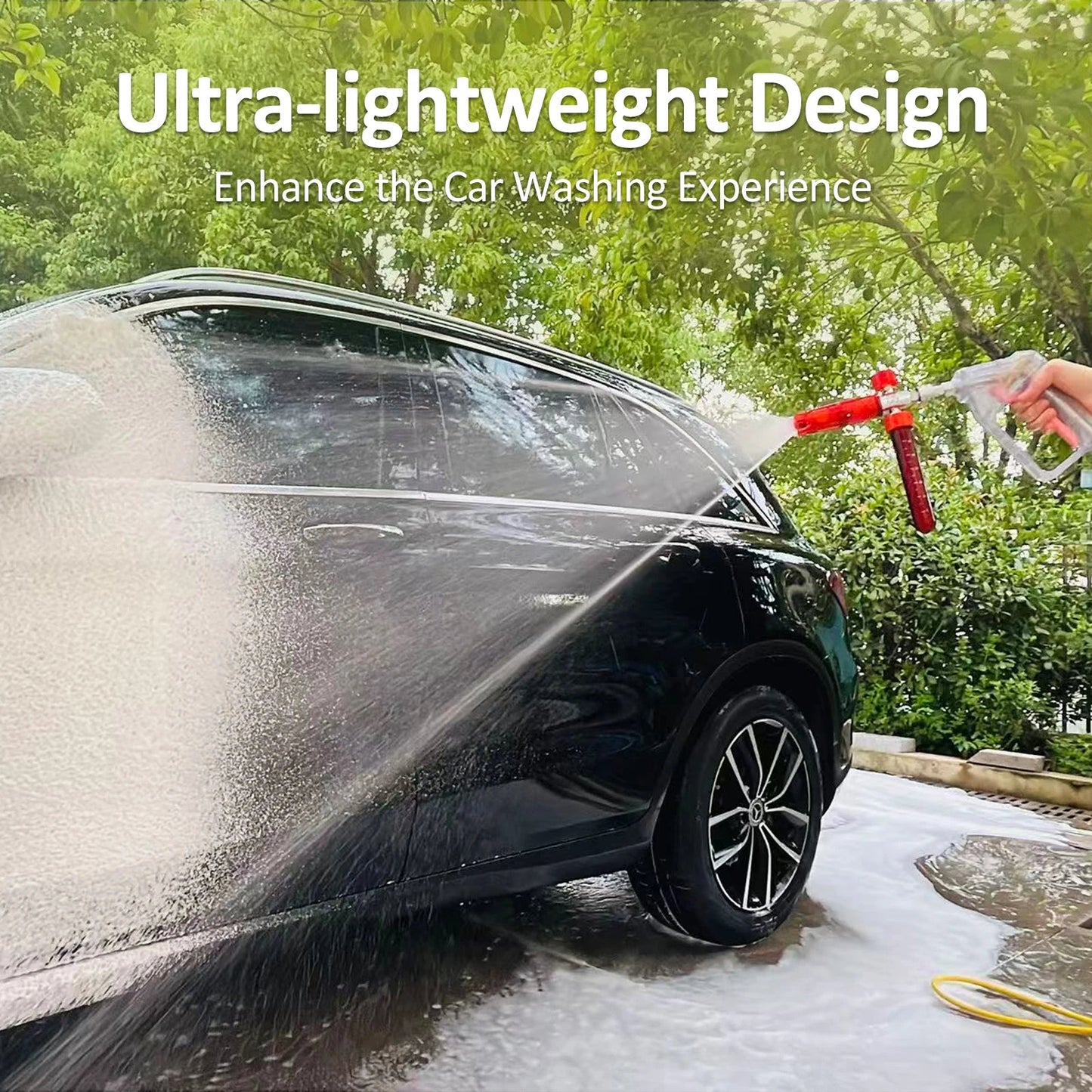 Red BEAR FORCE™ Adjustable Mini Foam Cannon | No-water added for Pressure Washers ShineShop.xyz.