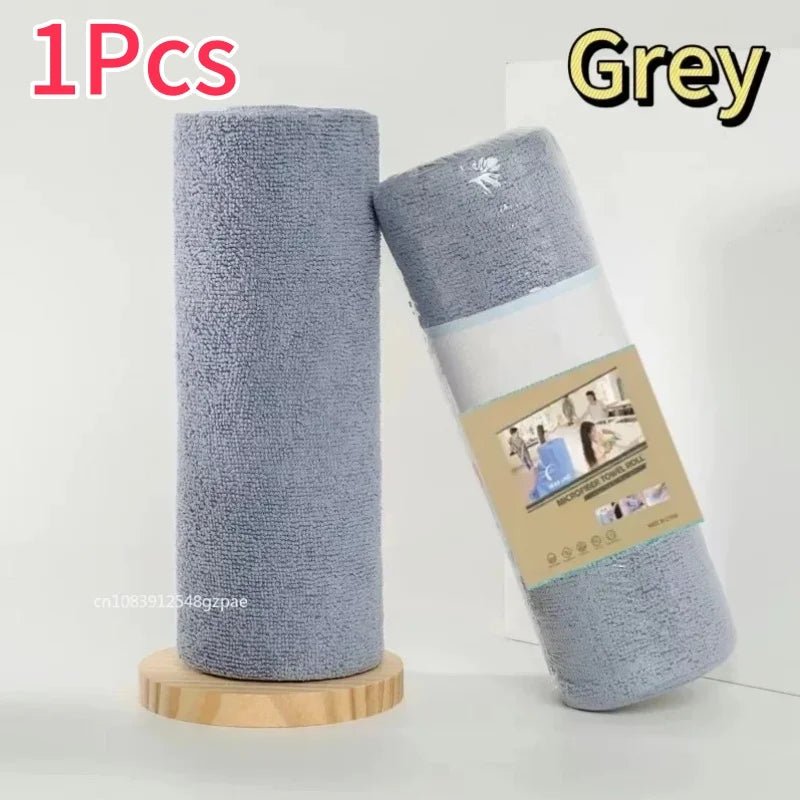 Reusable 8" Microfiber Home Kitchen & Shop Towel Rolls - Paper Towel Replacement - 1 Roll of 20 Sheets ShineShop.xyz.
