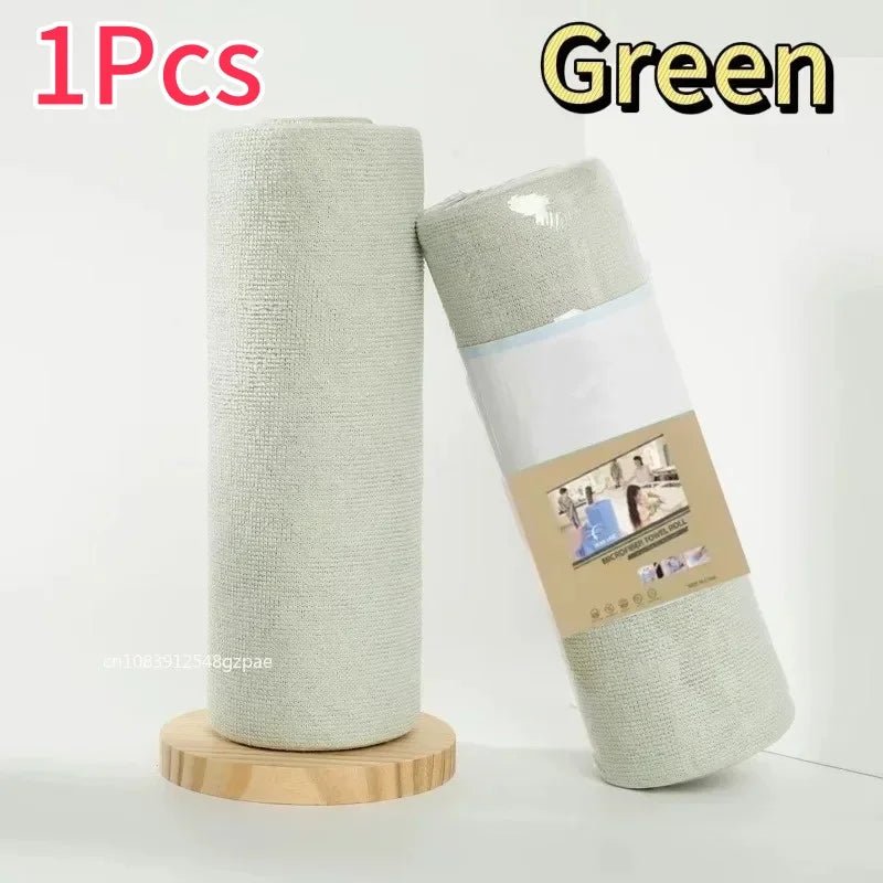 Reusable 8" Microfiber Home Kitchen & Shop Towel Rolls - Paper Towel Replacement - 1 Roll of 20 Sheets ShineShop.xyz.