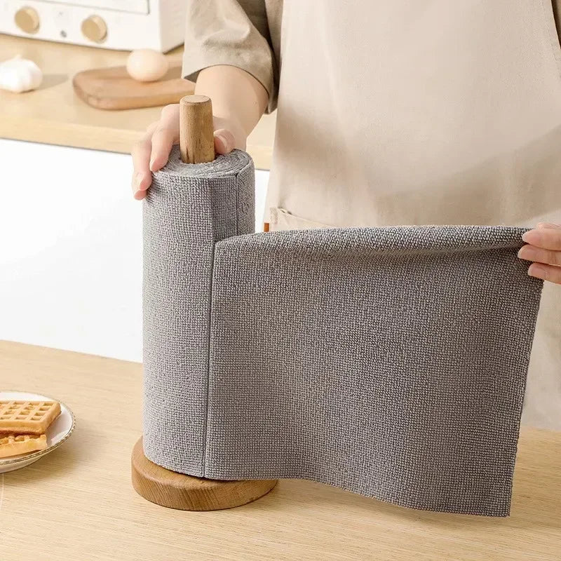 Reusable Microfiber Towel Roll - Cleaning Wipe for Home Kitchen Dish & Shop Rags - Paper Towel Replacement 1 Roll of 20 Sheets ShineShop.xyz.