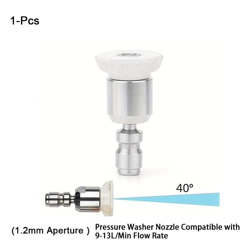 Rotating Pressure Washer Nozzle Set - 1/4'' Quick Connect Rotary Spray Jet Tip ShineShop.xyz.