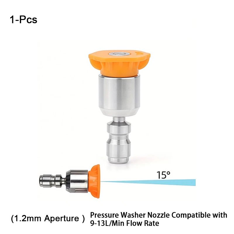 Rotating Pressure Washer Nozzle Set - 1/4'' Quick Connect Rotary Spray Jet Tip ShineShop.xyz.