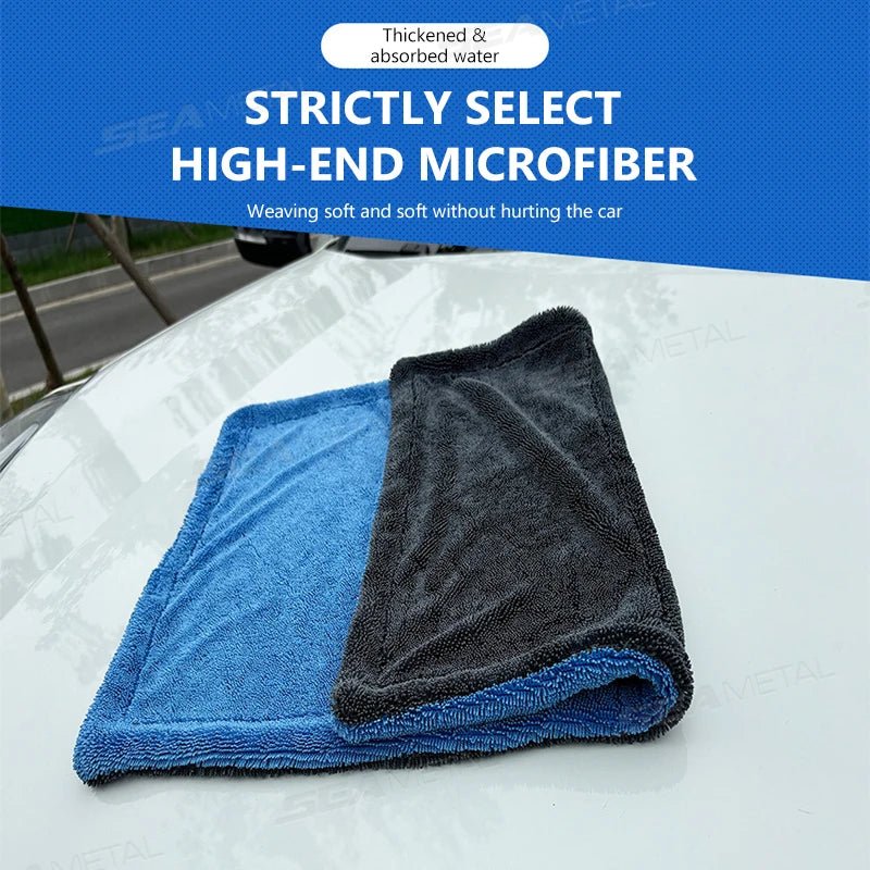 SEAMETAL High-end Microfiber Drying Blanket 1200GSM High Water Absorption Car Wash Towel ShineShop.xyz.