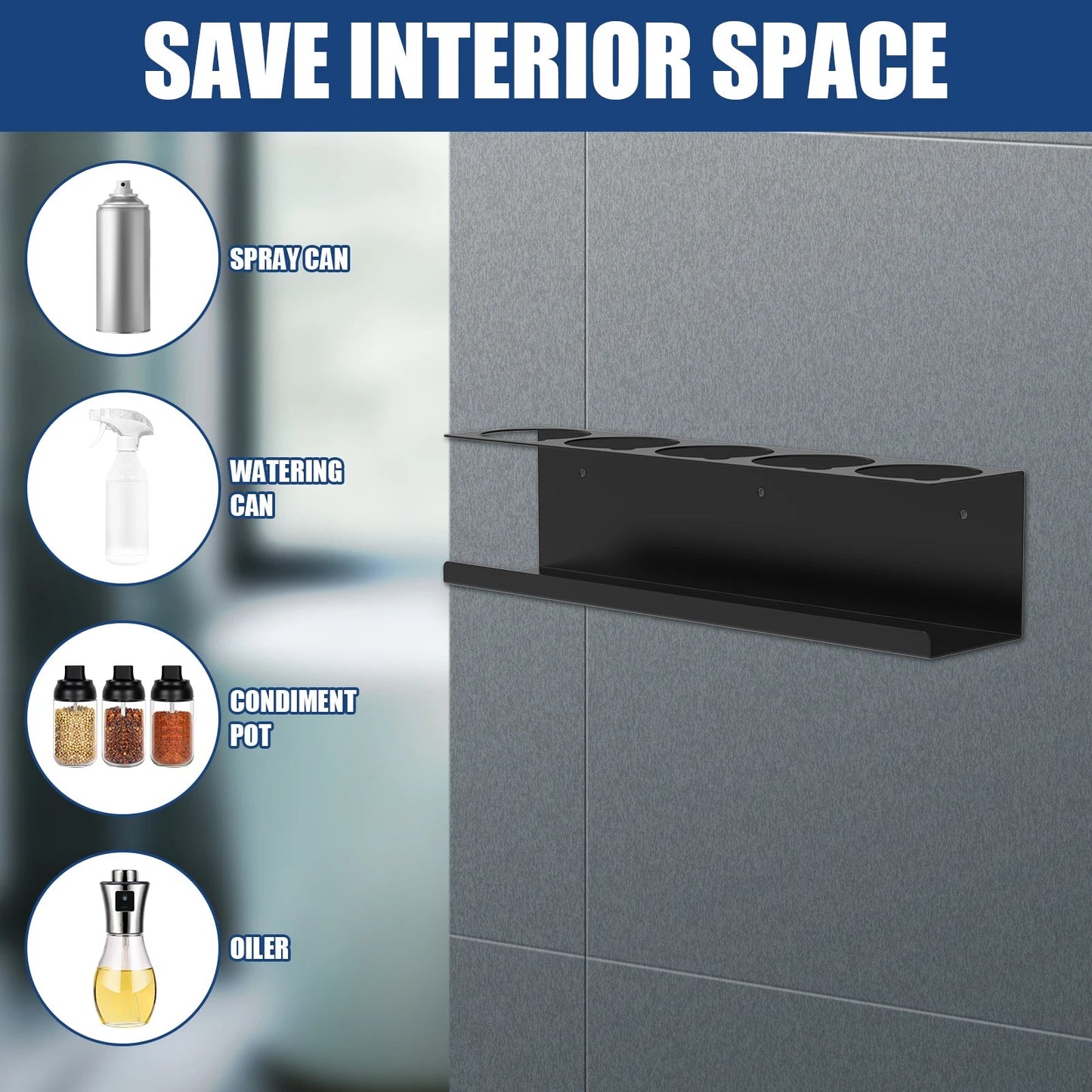 Spray Bottle Holder Metal Aerosol Can Wall Mount Paint Bottle Organizer for Garage Shop Home ShineShop.xyz.