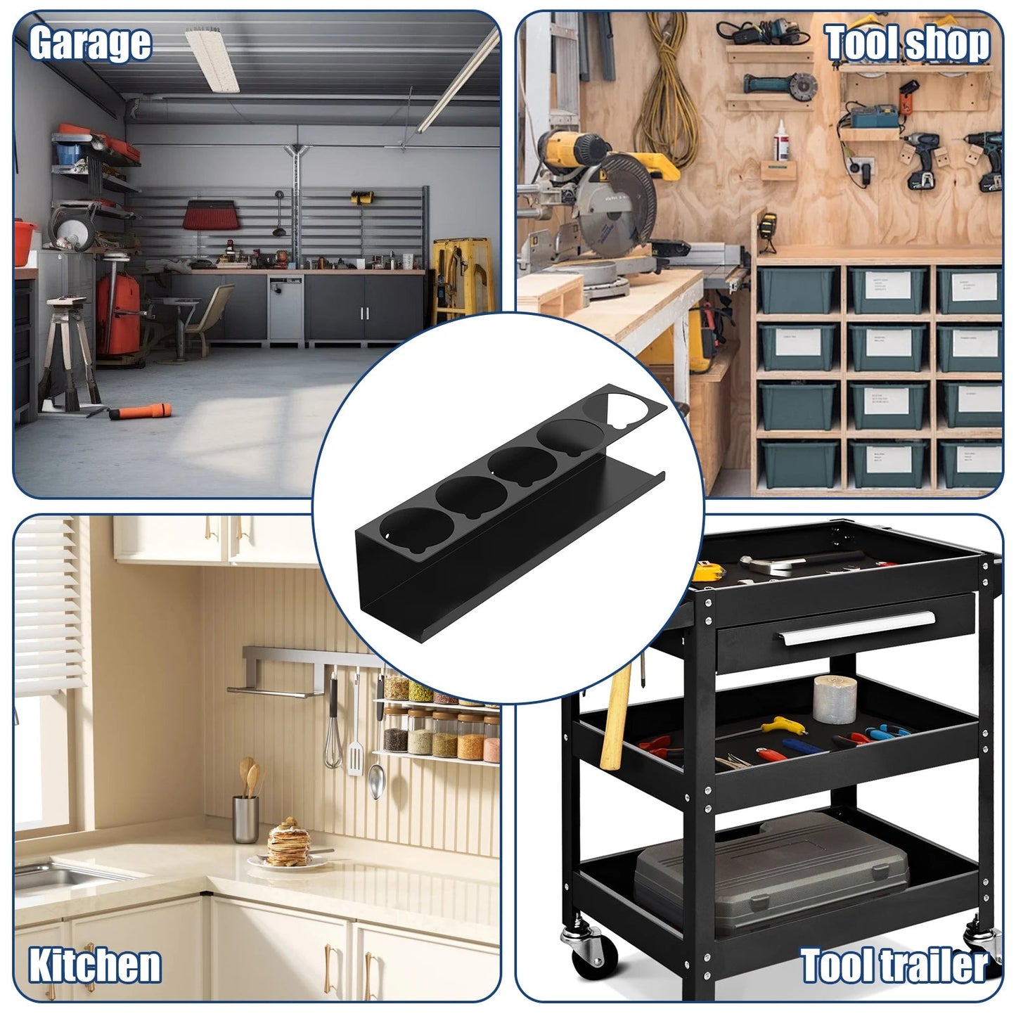 Spray Bottle Holder Metal Aerosol Can Wall Mount Paint Bottle Organizer for Garage Shop Home ShineShop.xyz.