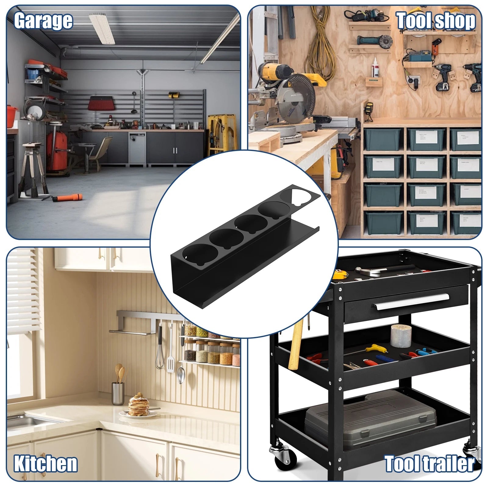 Spray Bottle Holder Metal Aerosol Can Wall Mount Paint Bottle Organizer for Garage Shop Home ShineShop.xyz.