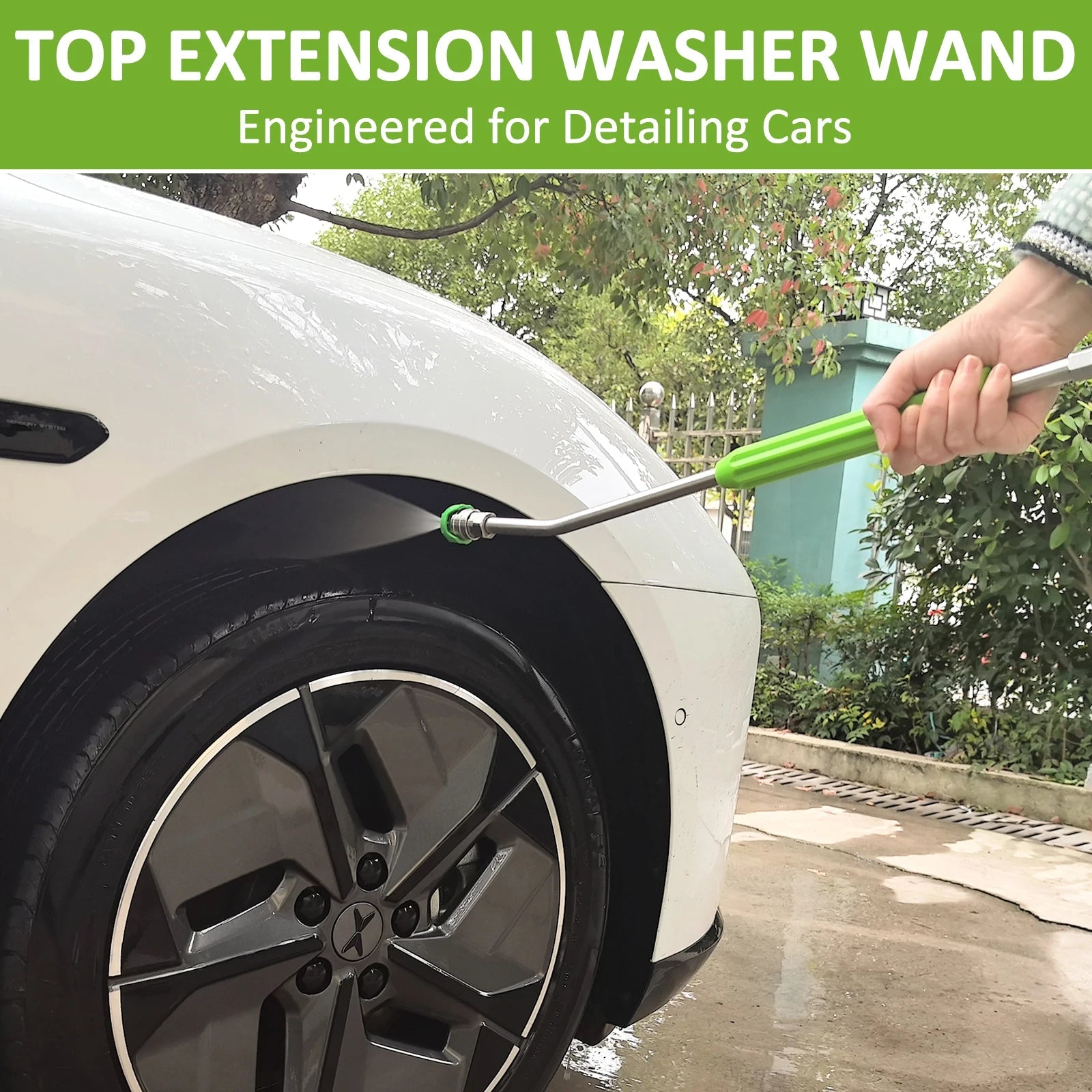 Stainless Steel Car Wash Pressure Washer Extension Wand with 1/4” Quick Plug ShineShop.xyz.