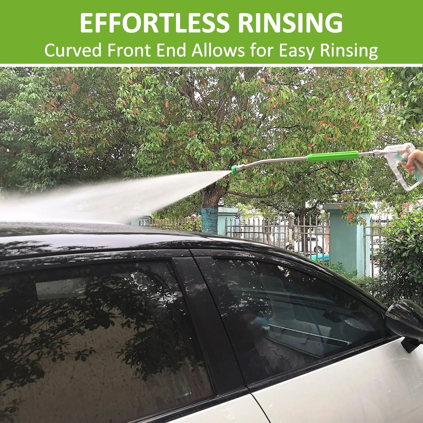 Stainless Steel Car Wash Pressure Washer Extension Wand with 1/4” Quick Plug ShineShop.xyz.