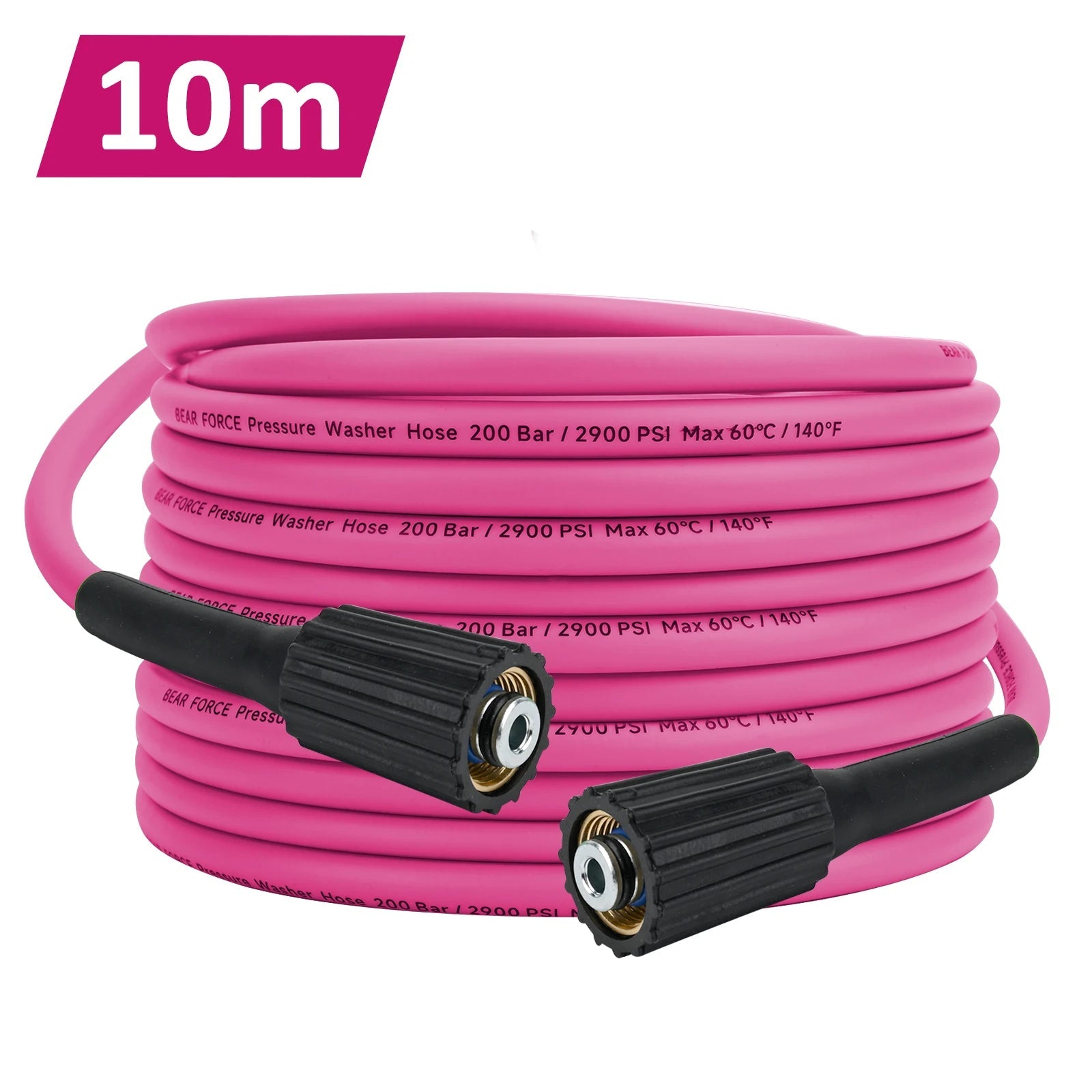 2900PSI Super Flexible Hot Pink Pressure Washer Hose Kink Resistant Extension M22 ShineShop.xyz.