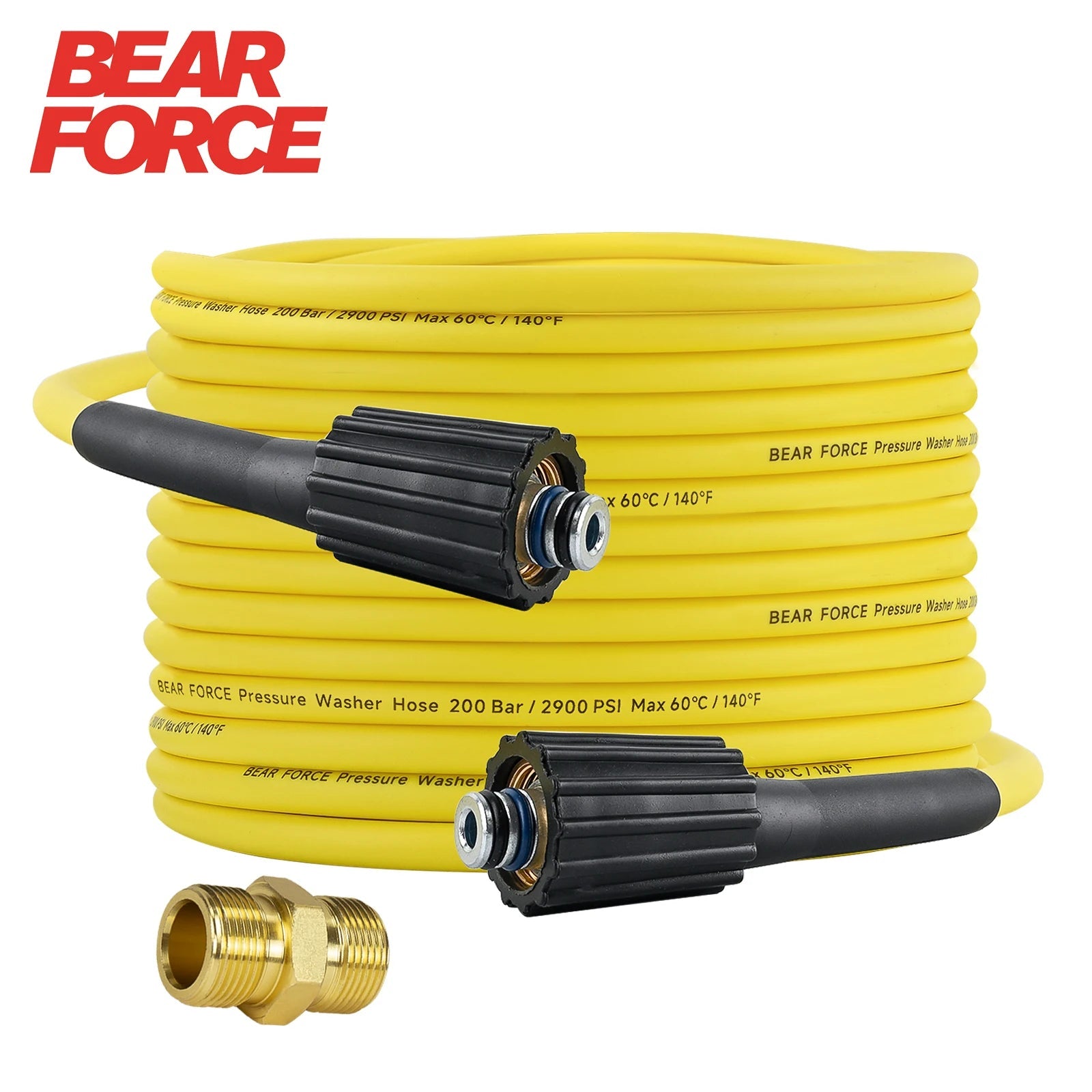 2900psi Super Flexible Yellow Pressure Washer Hose Kink Resistant Extension M22 ShineShop.xyz.