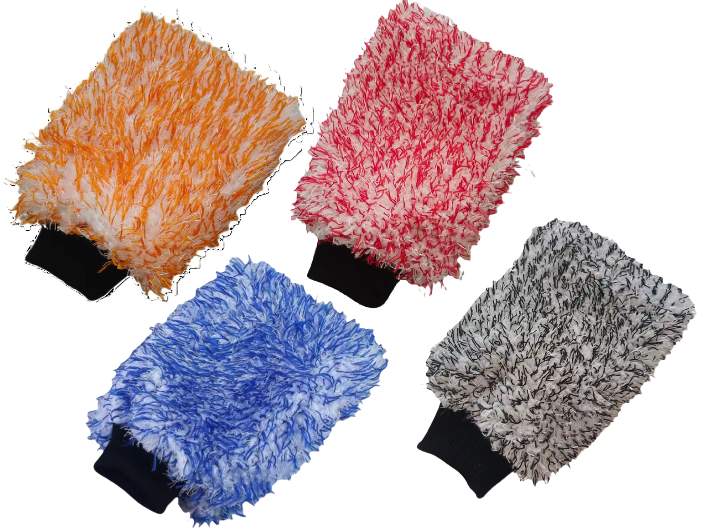 Ultra Soft Plush Microfiber Car Wash Mitt - Black Wristband ShineShop.xyz.