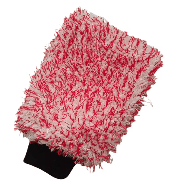 Ultra Soft Plush Microfiber Car Wash Mitt - Black Wristband ShineShop.xyz.
