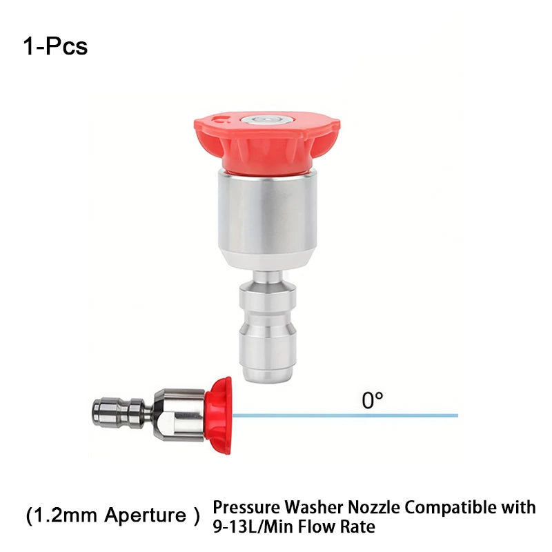1pc. Rotating Pressure Washer Nozzle - 1/4'' Quick Connect Spray Jet Tip