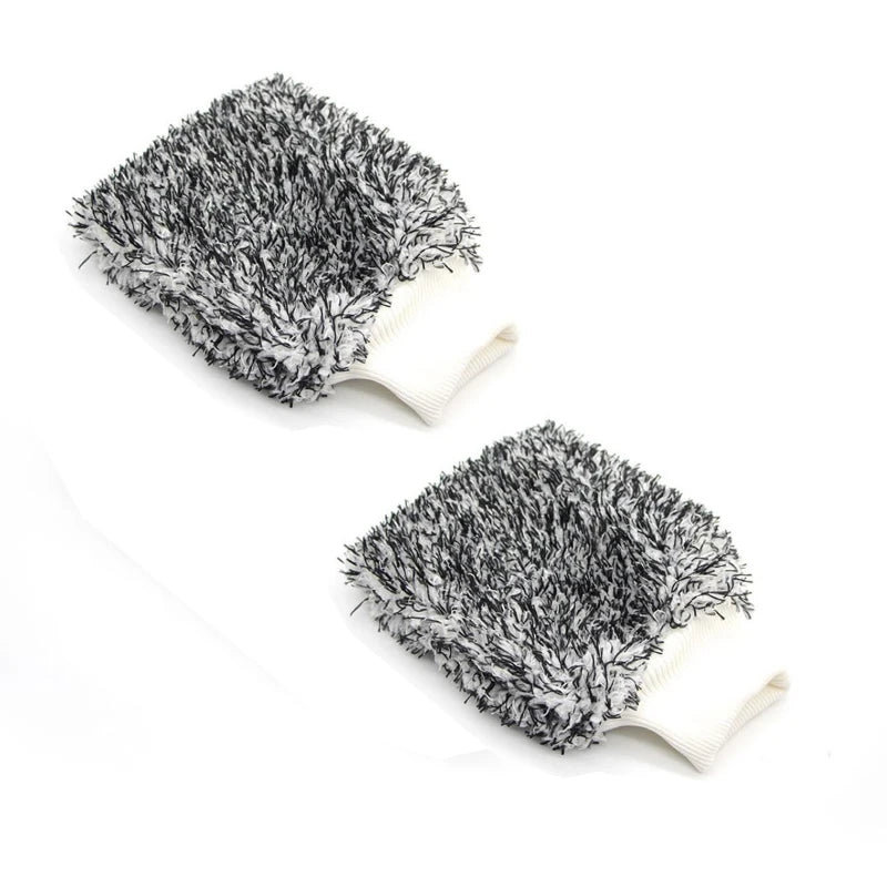 Microfiber Car Wash Gloves Soft - High Density Scratch Free