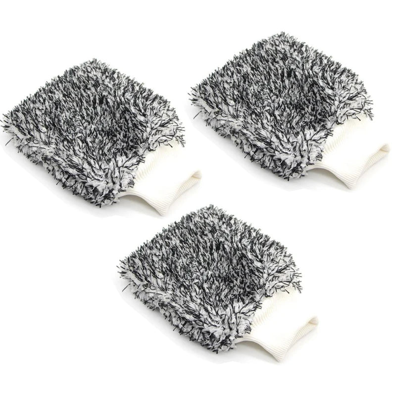 Microfiber Car Wash Gloves Soft - High Density Scratch Free