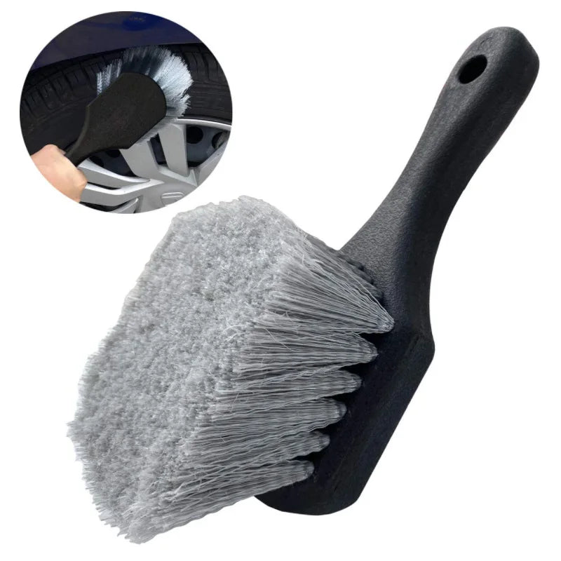 Feather-Tipped Wheel Face Brush - Soft Bristle