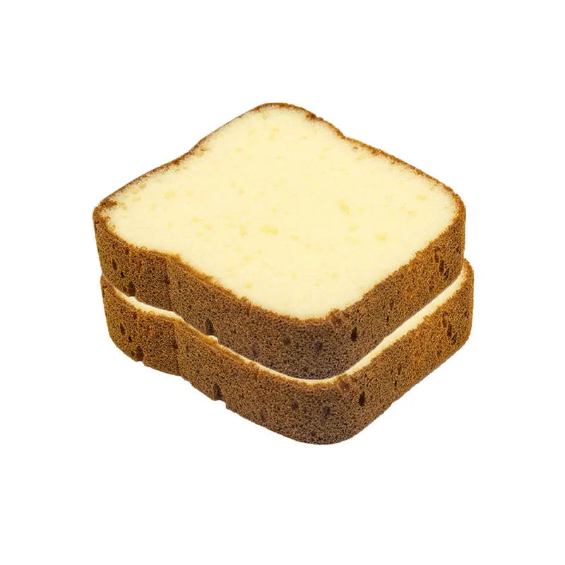 2pcs Cute Bread Shaped Kitchen Sponge Set - Toast Dishwashing Scrub Pads