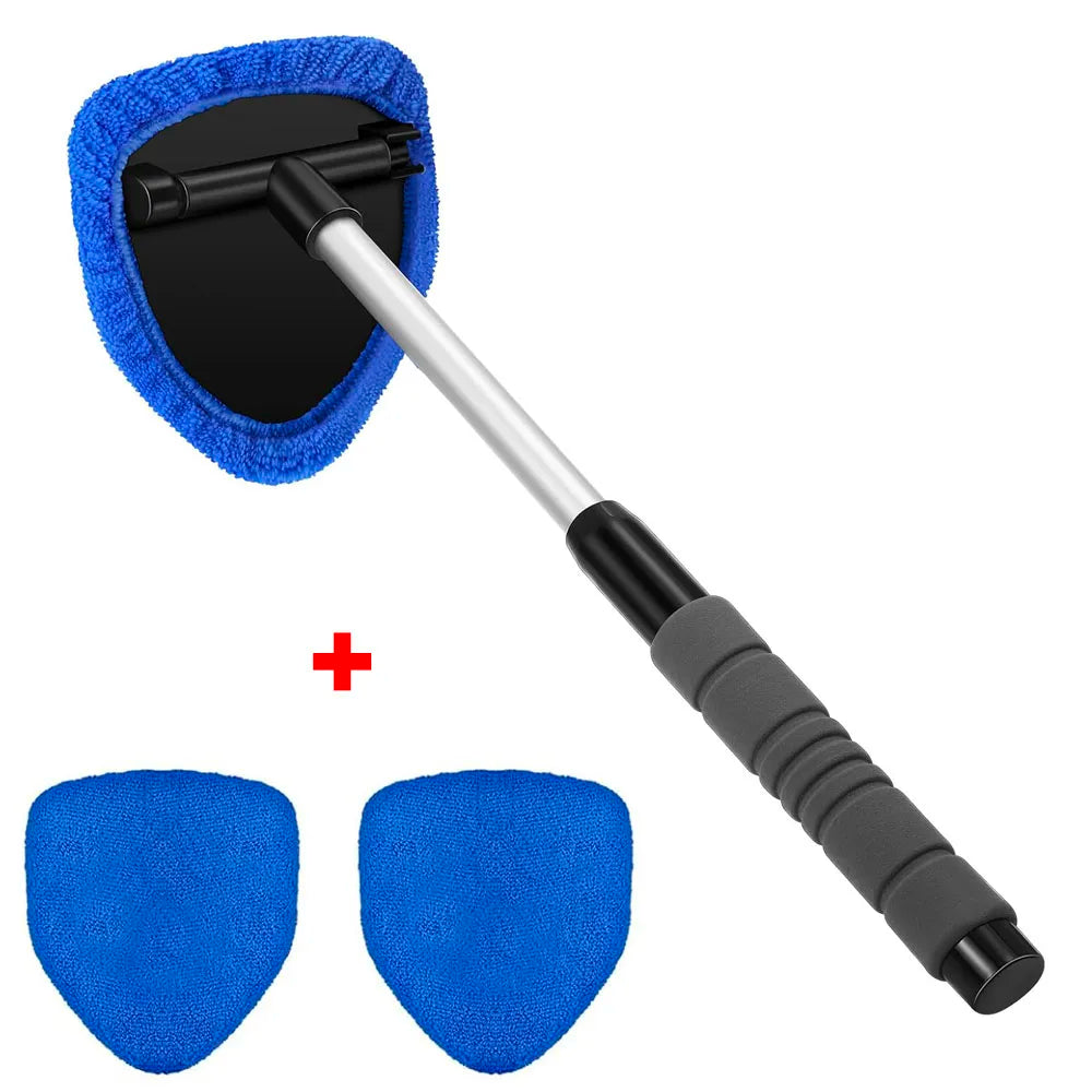 Telescopic Car Windshield Cleaning Brush - Microfiber Window Glass Cleaner Wand